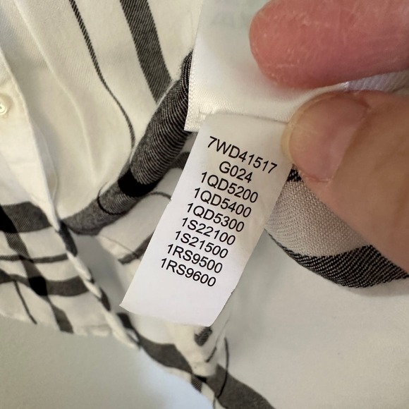 Lucky Brand Button Front Window Pane Plaid Long Sleeve Collared Womens Blouse Sm - Picture 5 of 7